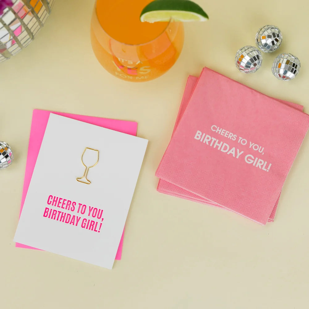 Cheers To You Birthday Girl | Paper Clip Card