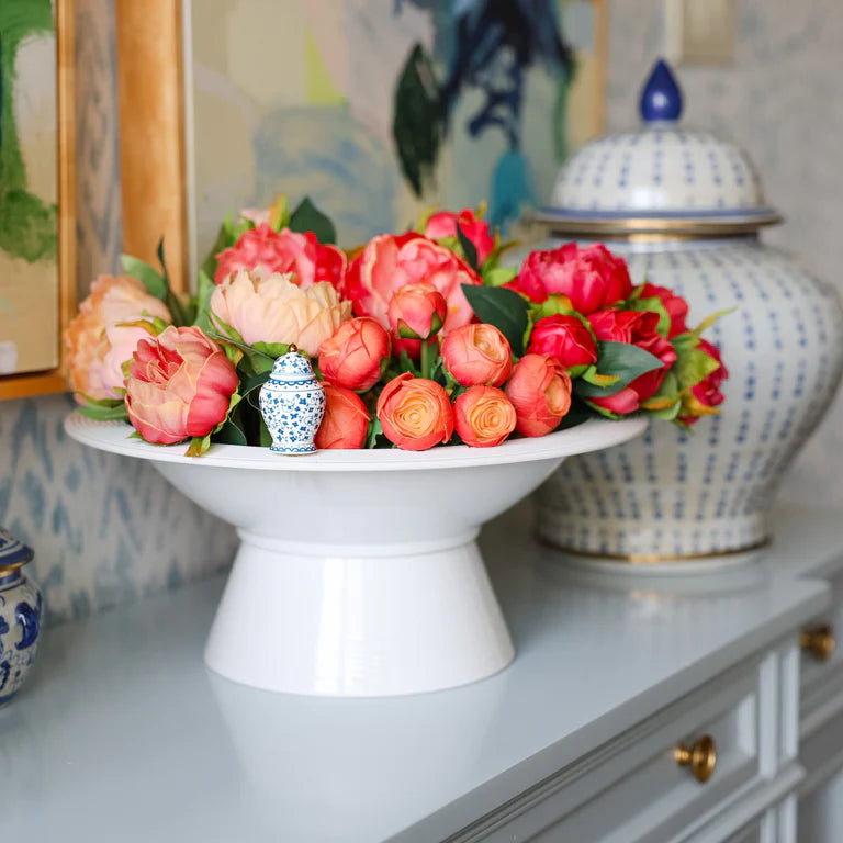 Melamine Shallow Bowl | Pinstripes