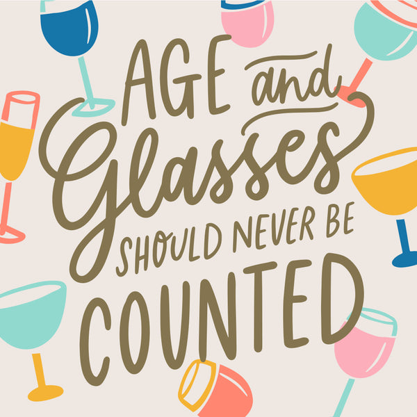 Age and Glasses Cocktail Napkins