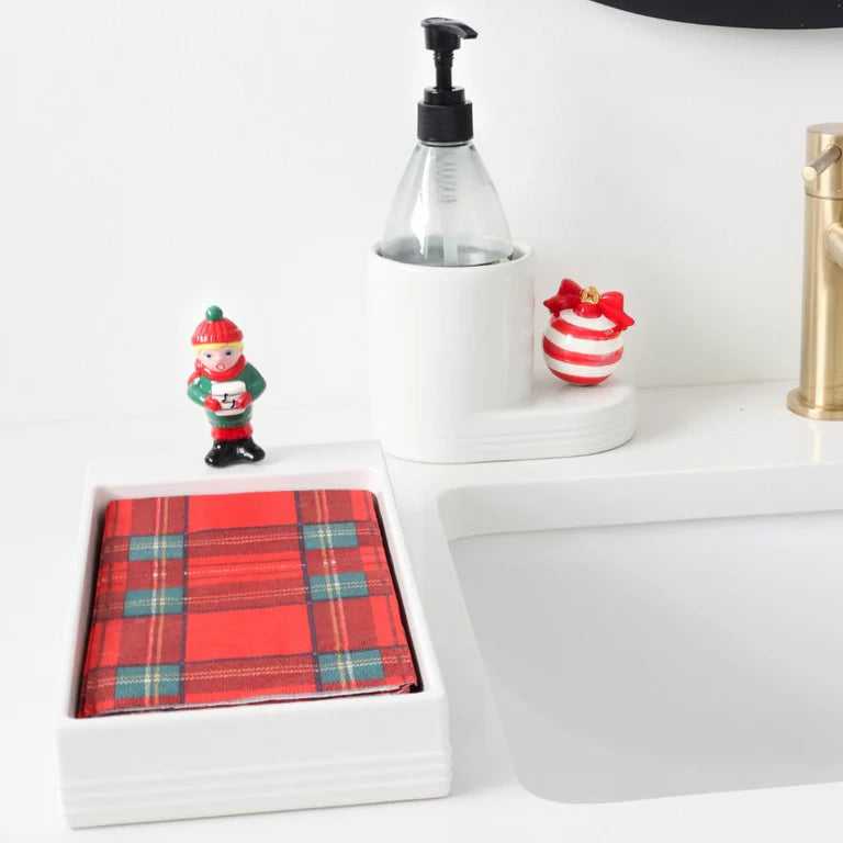 Melamine Guest Towel Holder | Pinstripes