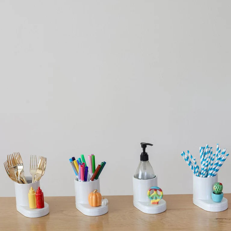 Round Cutie Container | Pinstripes