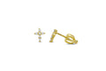 Prong Cross Stud Earrings