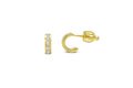 Half Hoop Earring | Clear CZ