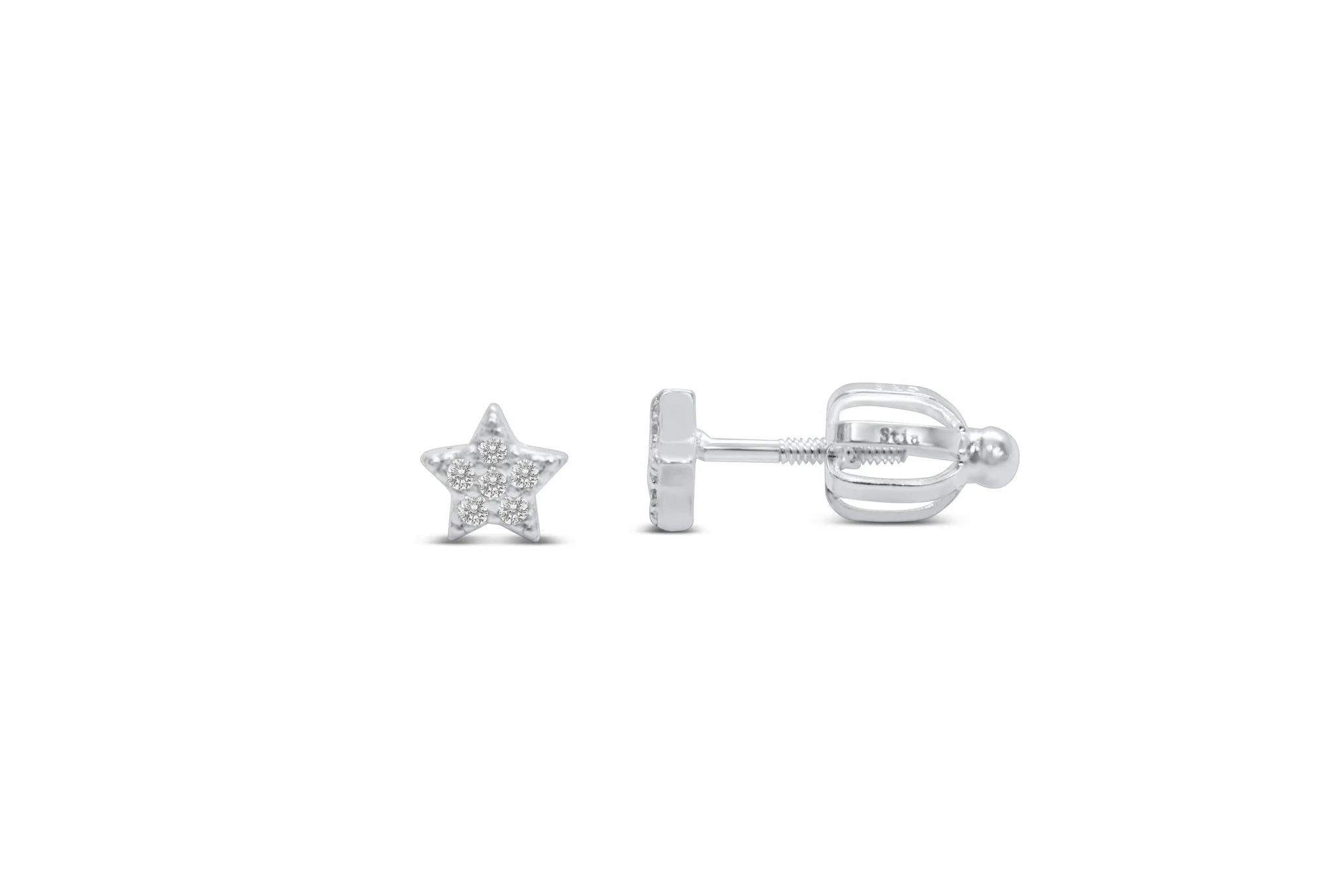 Pave Star Stud Earring | Clear CZ