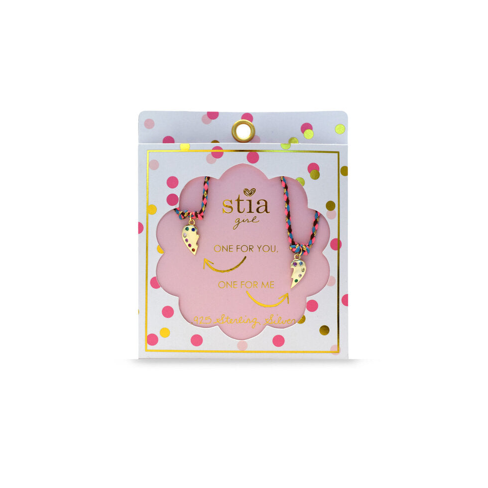 Half My Heart Corded Necklace Set