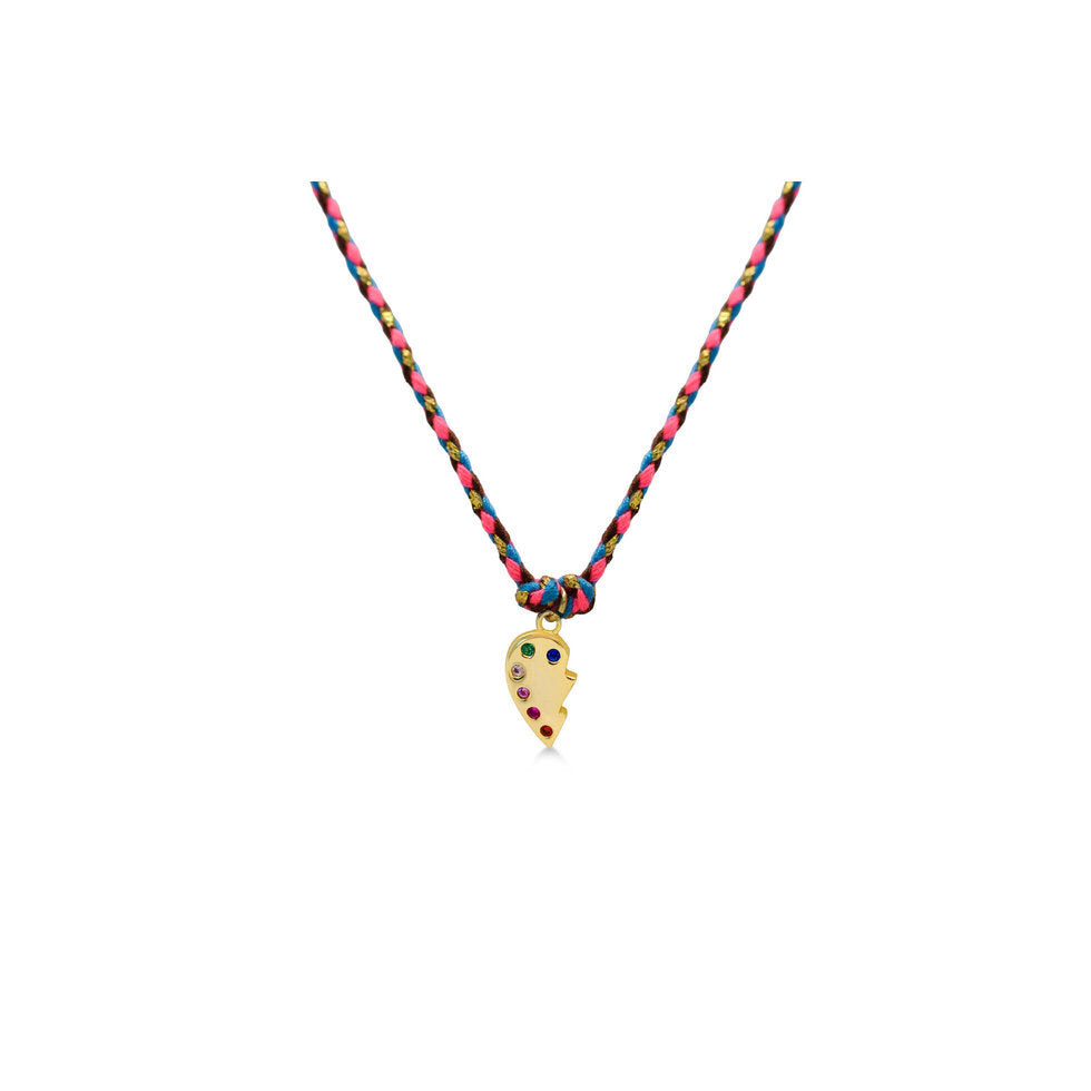Half My Heart Corded Necklace Set