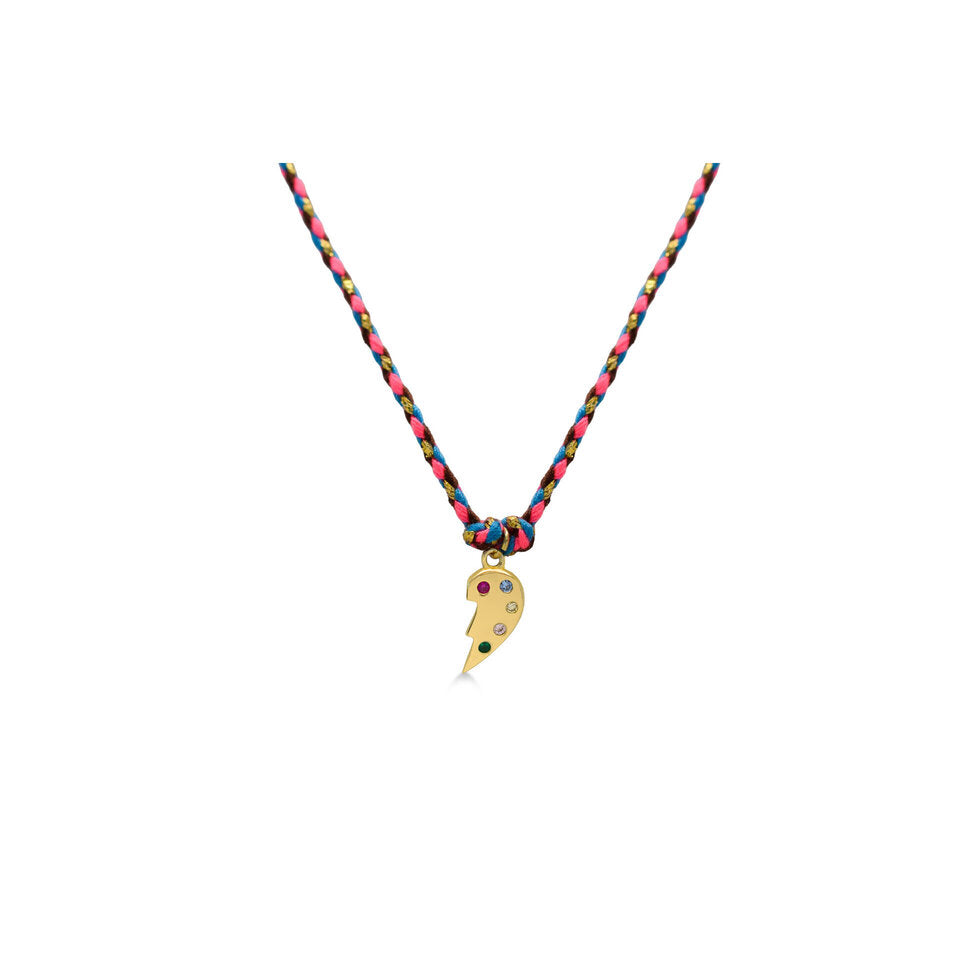 Half My Heart Corded Necklace Set