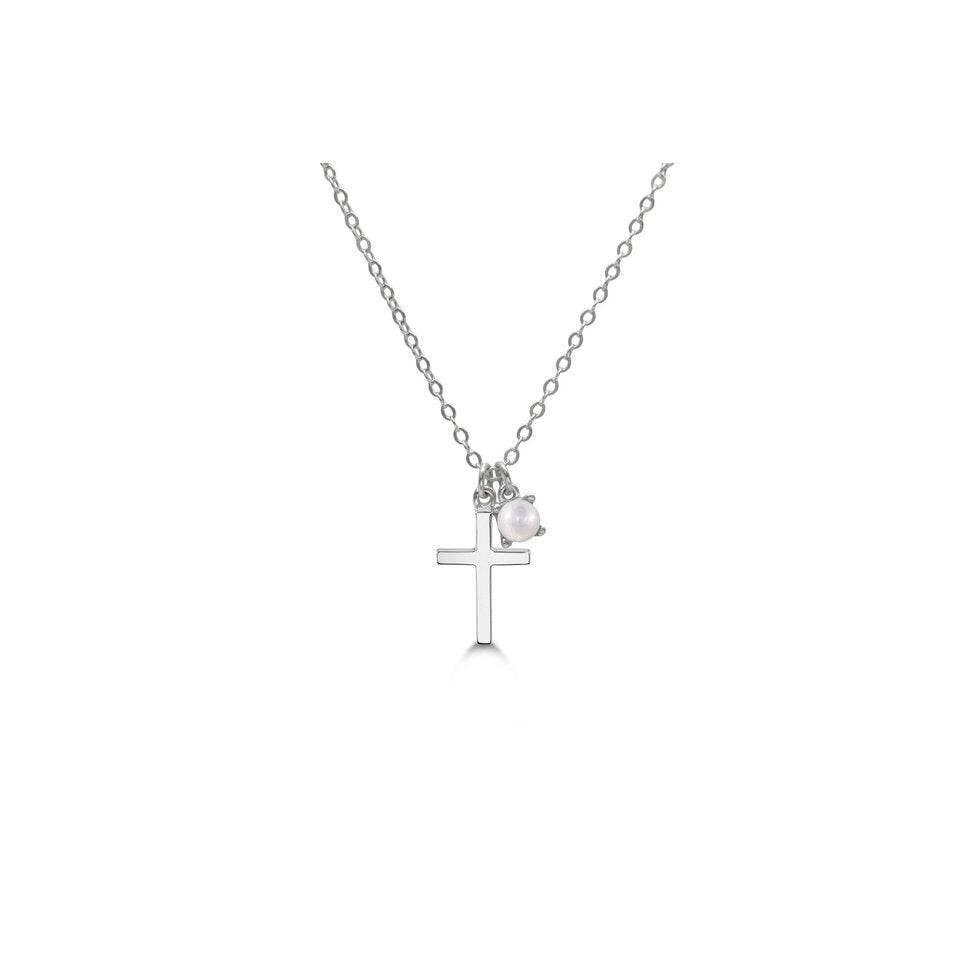So Blessed Cross Necklace with Pearl