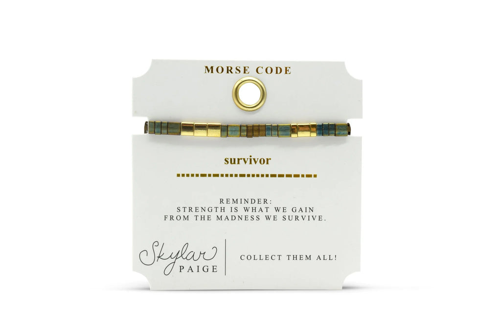 SURVIVOR | Morse Code Tila Bracelet