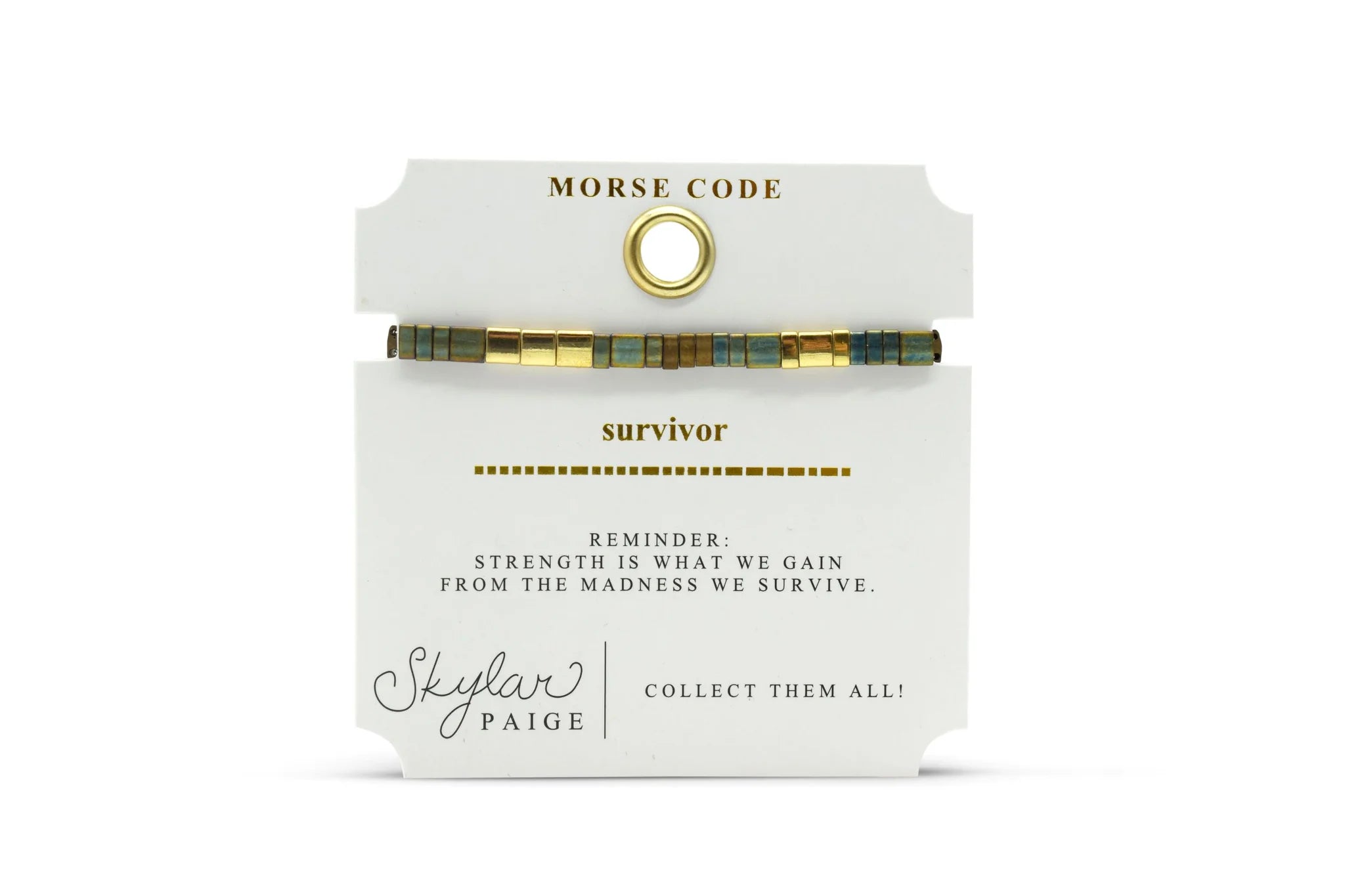 SURVIVOR | Morse Code Tila Bracelet