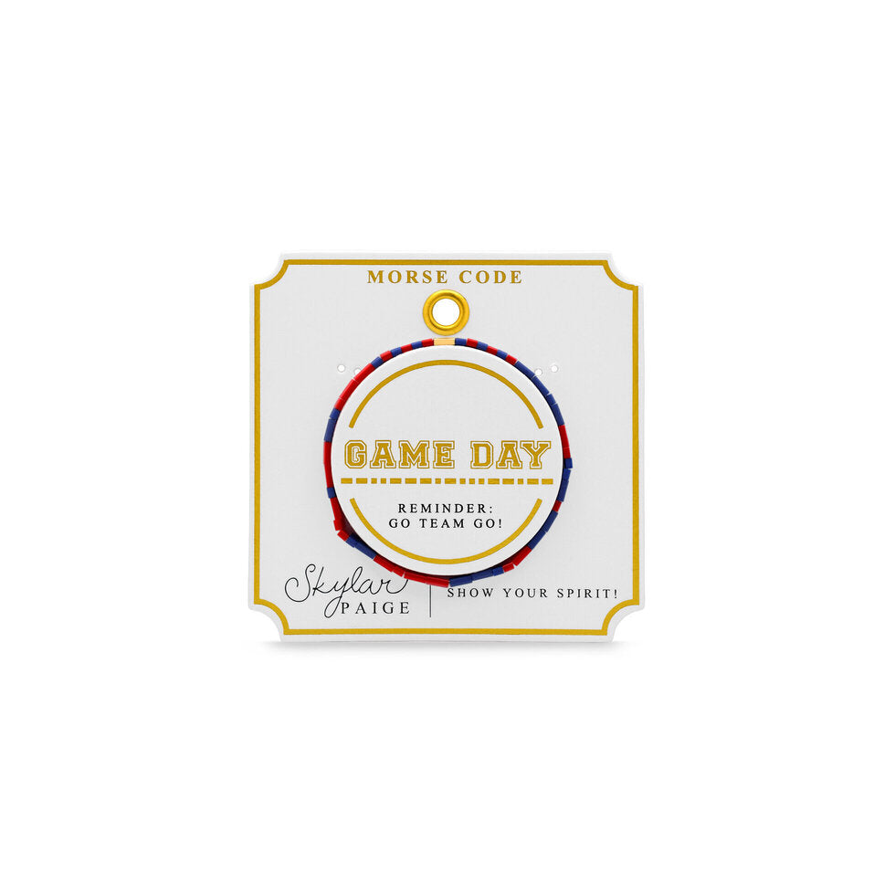 Game Day | Red, Navy Tila Bracelet
