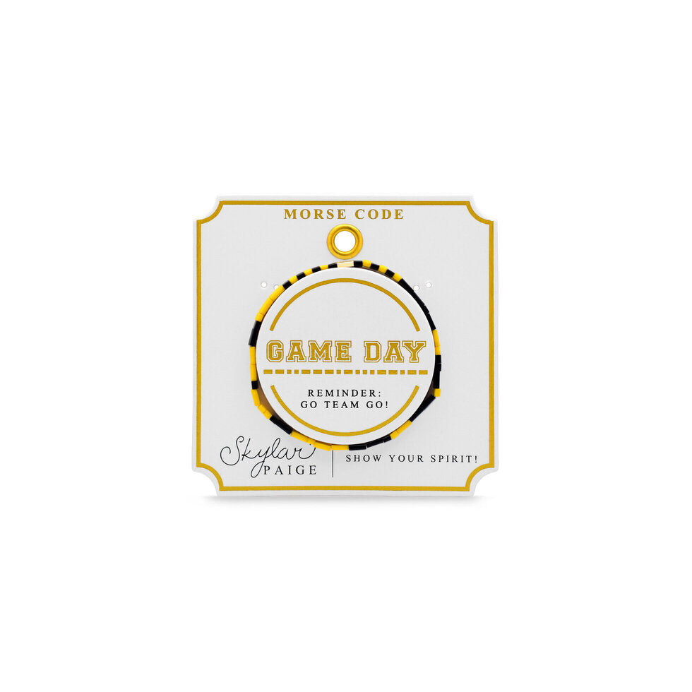 Game Day | Yellow, Black Tila Bracelet
