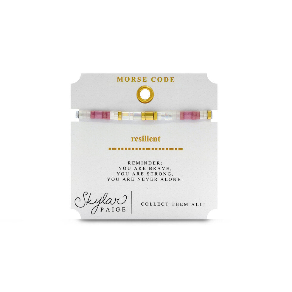 RESILIENT | Morse Code Tila Bracelet