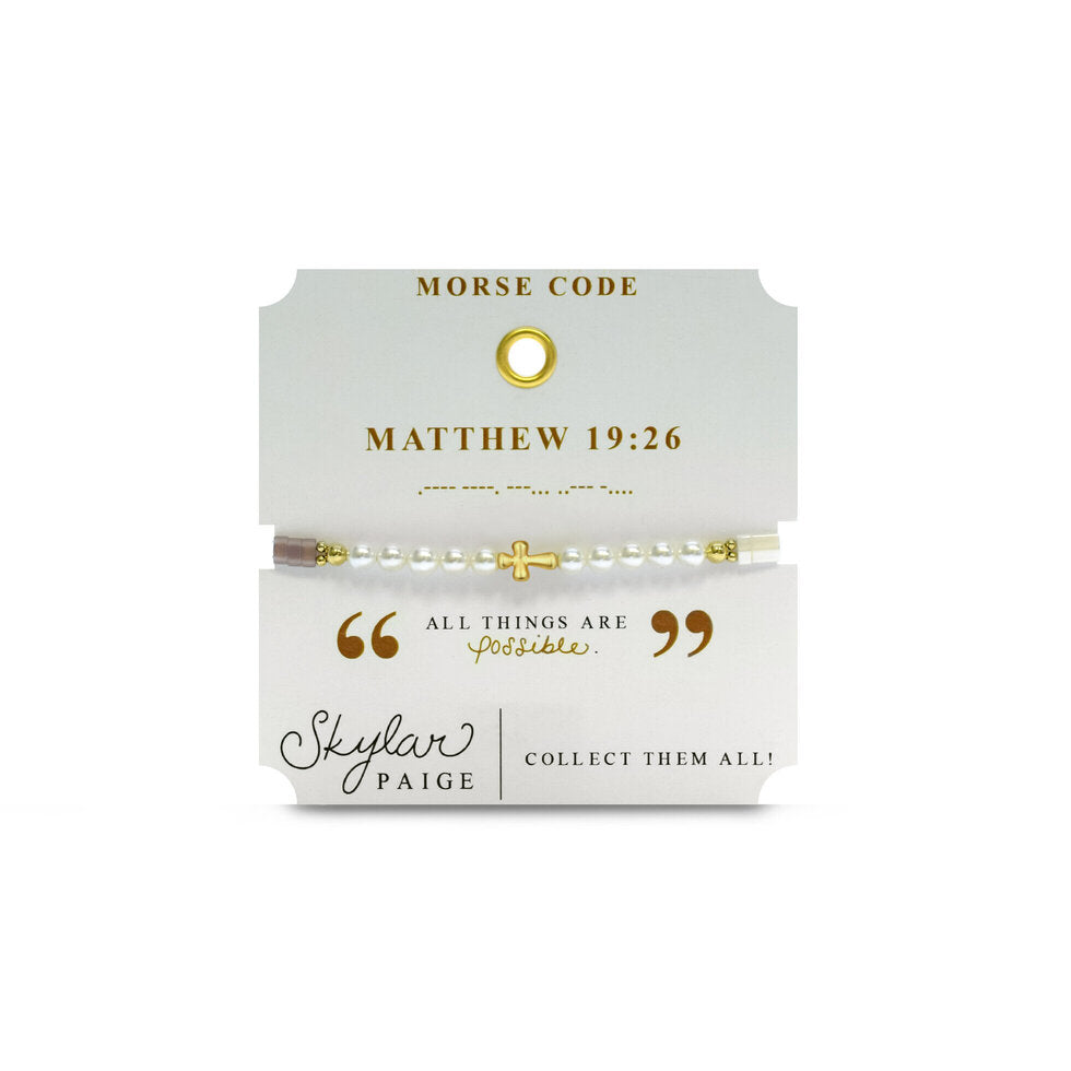 MATTHEW 19:26 | Heavenly Words Tila Bracelet