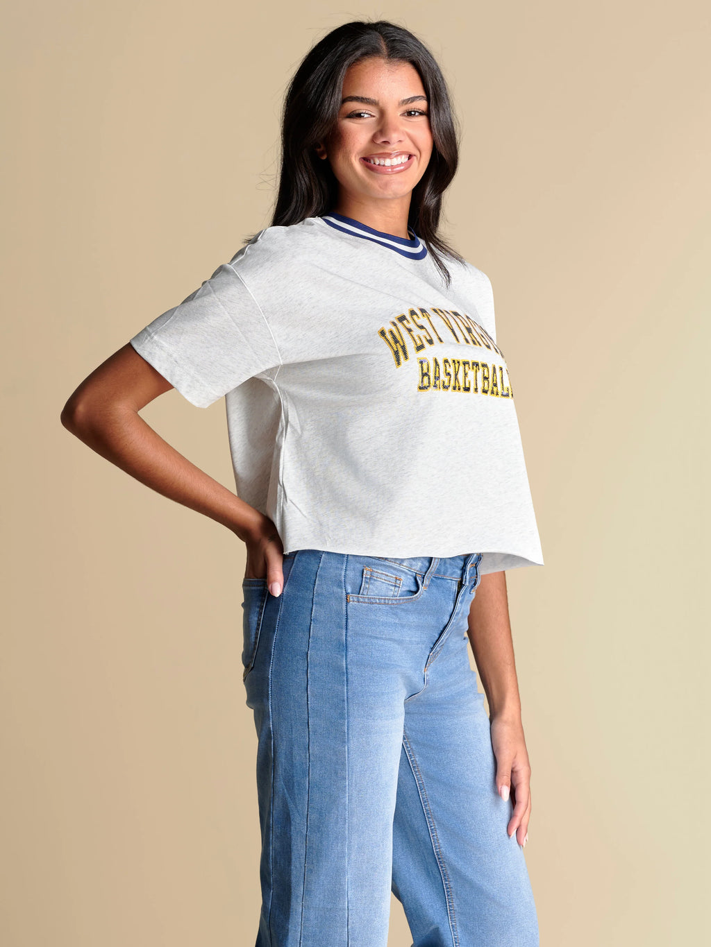 The Tip Off Sequin Tee | West Virginia