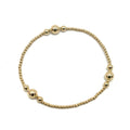 Nantucket 2x6 14K Gold Filled Beaded Bracelet: 6.5"