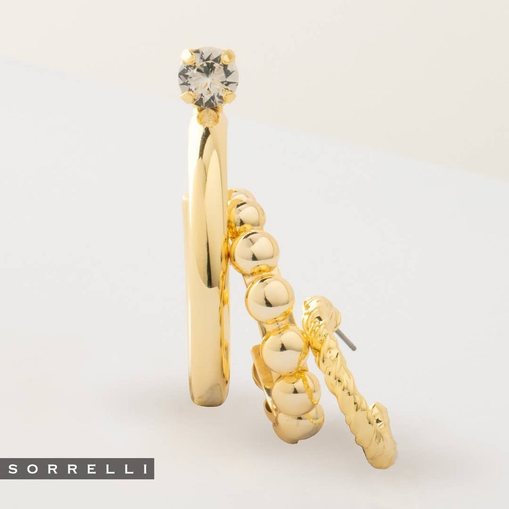Keeley Studded Hoop Earrings | Clear