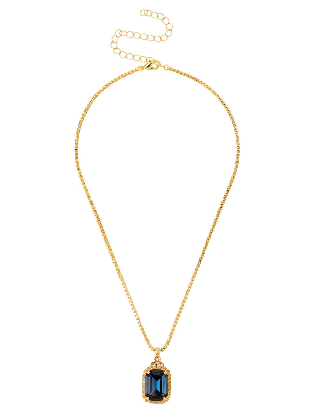 Brynn Embellished Pendant Necklace - NFZ150BGDNM: Blue
