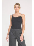 Cami Bralette with Eyelash Lace Trim