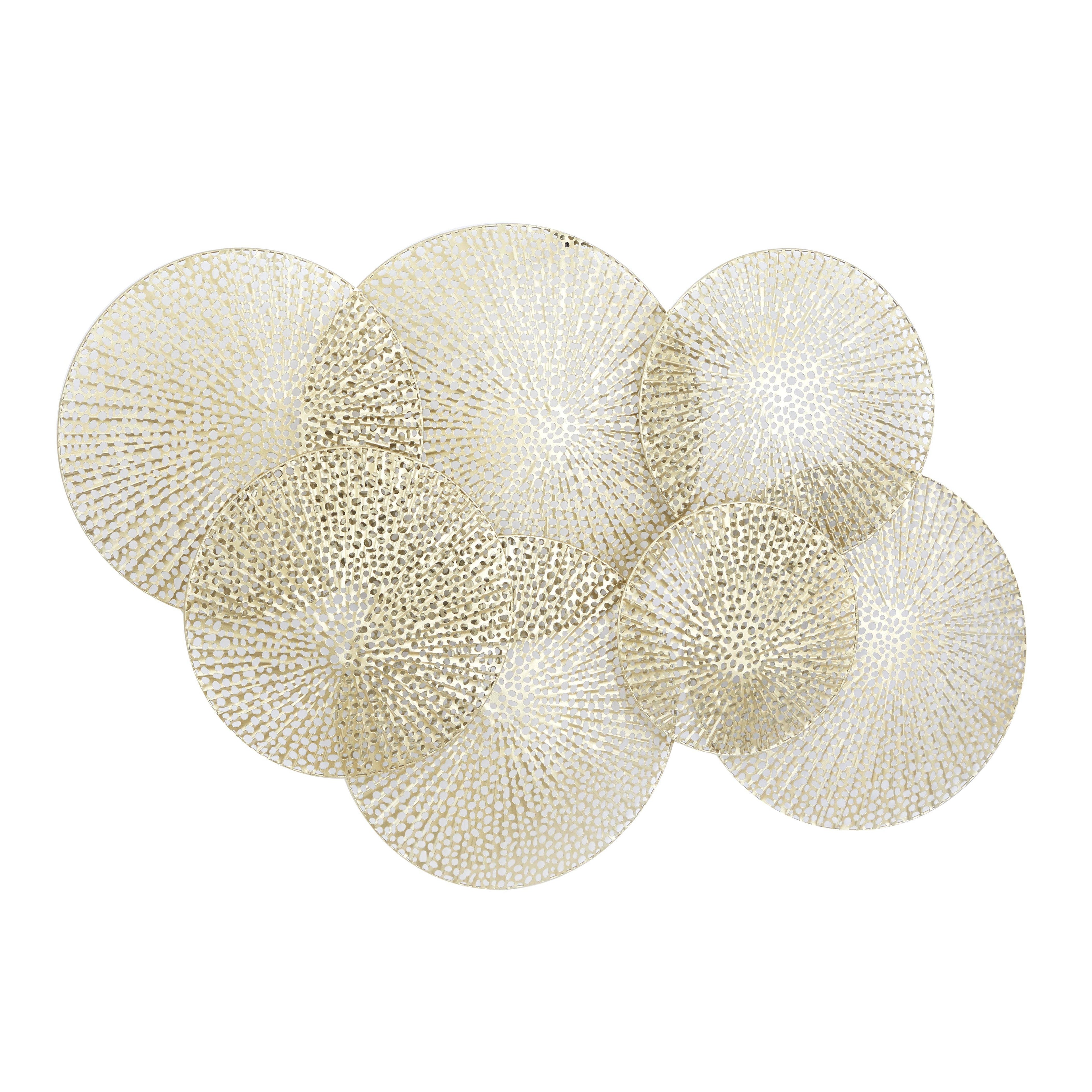 Contemporary Gold Metal Wall Decor - 893829