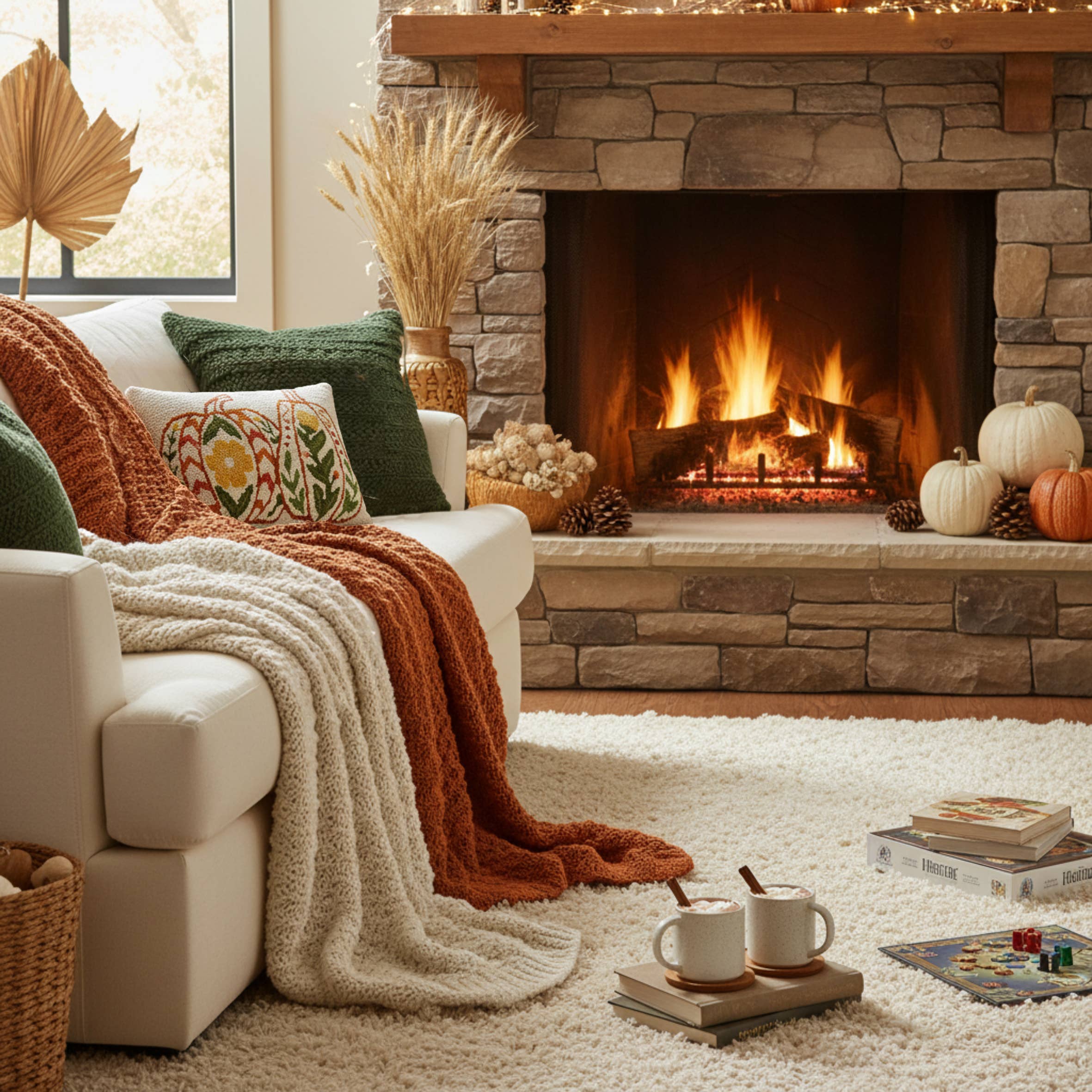 Fall Folk Pumpkin Lumber Hook Pillow