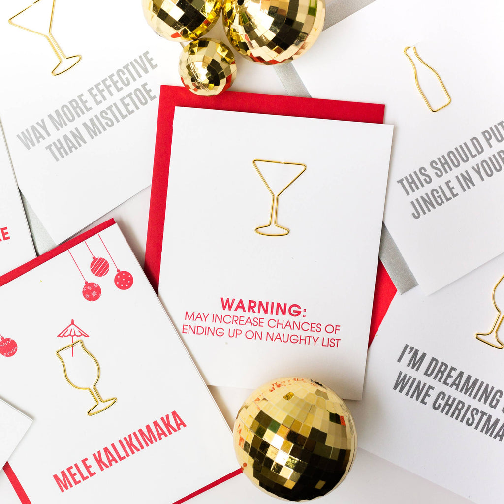 Naughty List Warning - Everyday Letterpress Card