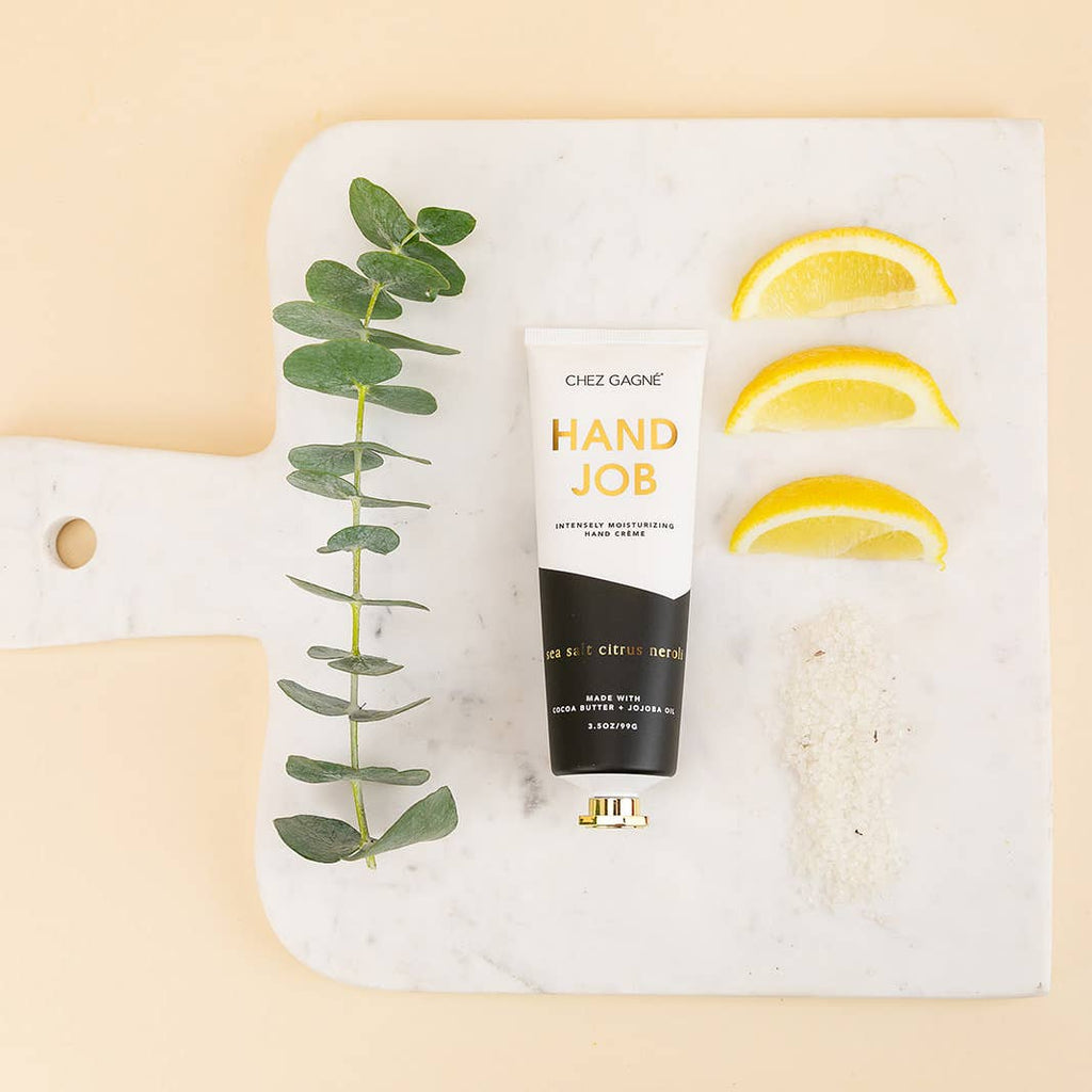Hand Job - Funny Hand Cream Gift, Sea Salt Citrus + Neroli