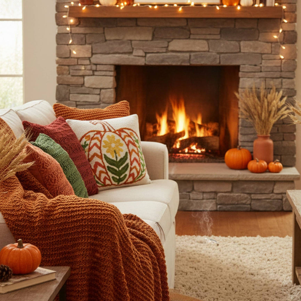 Fall Folk Pumpkin Hook Pillow