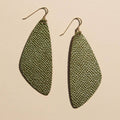 Metallic Moss Evie Leather Earrings