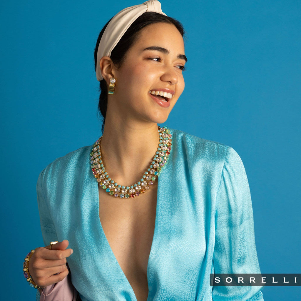 Dani Studded Hoop Earrings - EFP25BGCRY: Clear