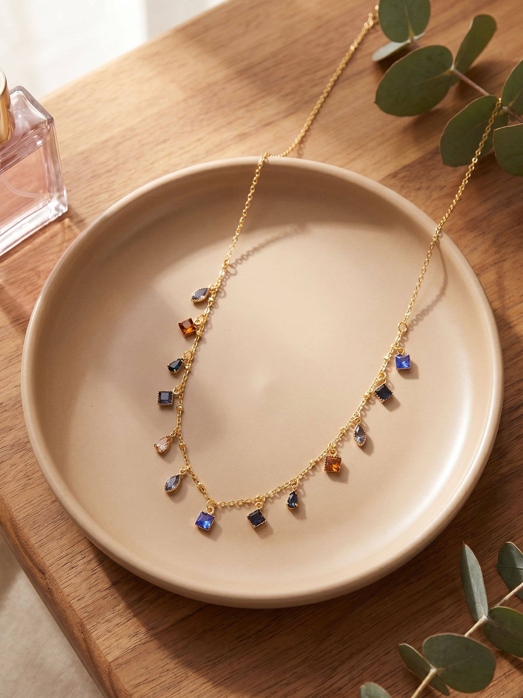 Indie Tennis Necklace - NGI3BGDNM: Blue