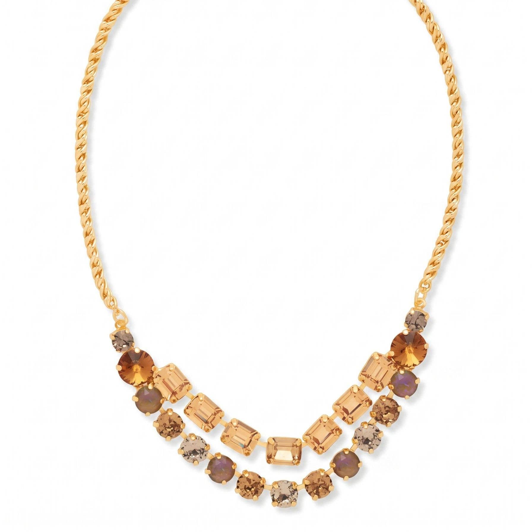 Zelie Tennis Necklace - NFZ22BGHNB: Brown