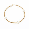 The Lucky Clover Bracelet in White Mother of Pearl: 6.5 inches