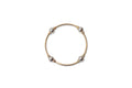 8mm Crystal Sterling Silver and Gold Blessing Bracelet: S