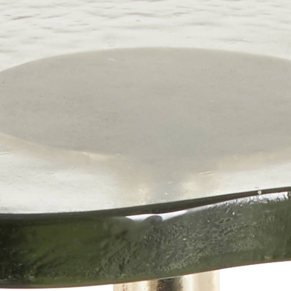 Contemporary Gold Aluminum Metal Accent Table - 898963