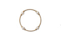 8mm Crystal White Blessing Bracelet with Gold-filled Links: S