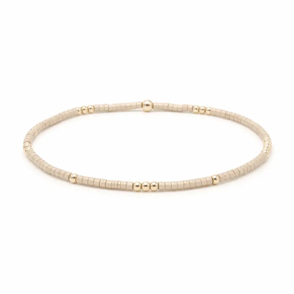 2mm Newport GOLDEN + Gold Filled Waterproof Bracelet: 7"