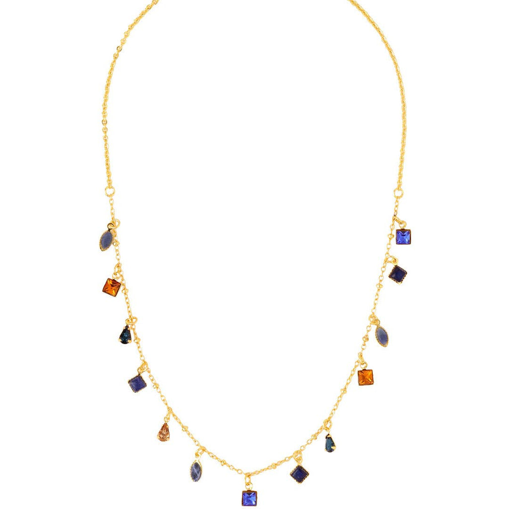 Indie Tennis Necklace - NGI3BGDNM: Blue