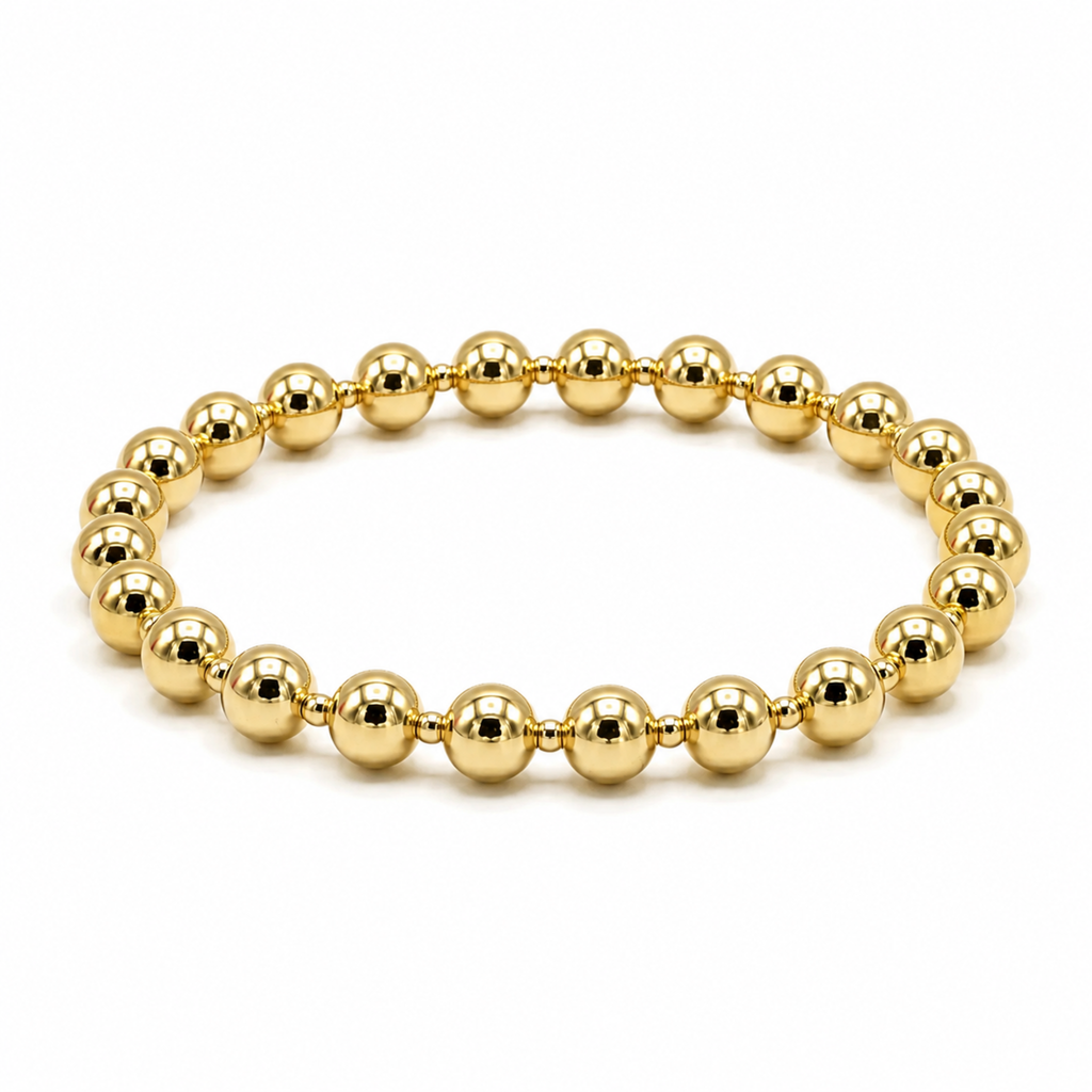 6mm+2mm+6mm Gold Filled Waterproof Dimension Bracelet: 7.0