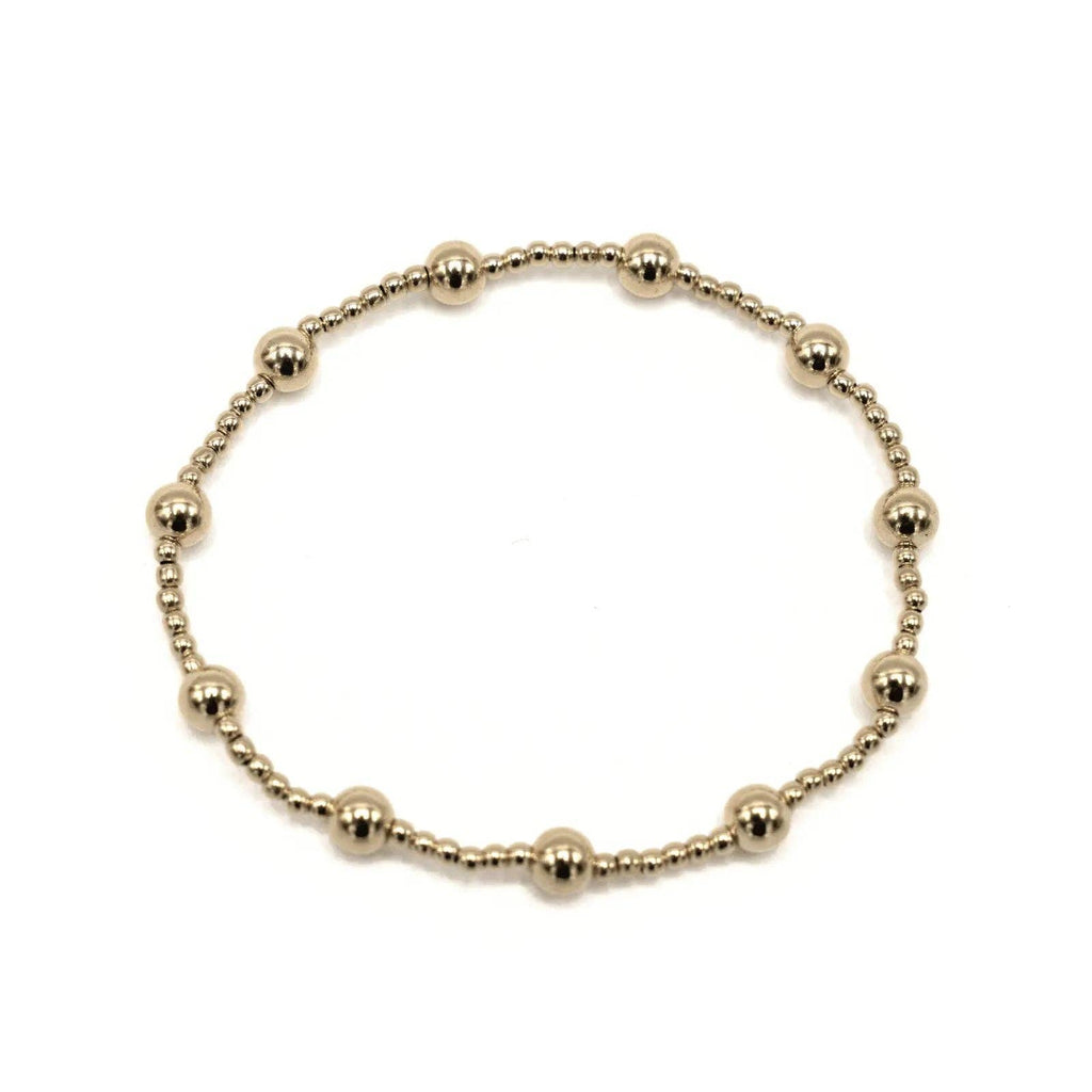 The Malibu 2x5 14k Gold filled Beaded Bracelet: 2mm5 / 6.5"
