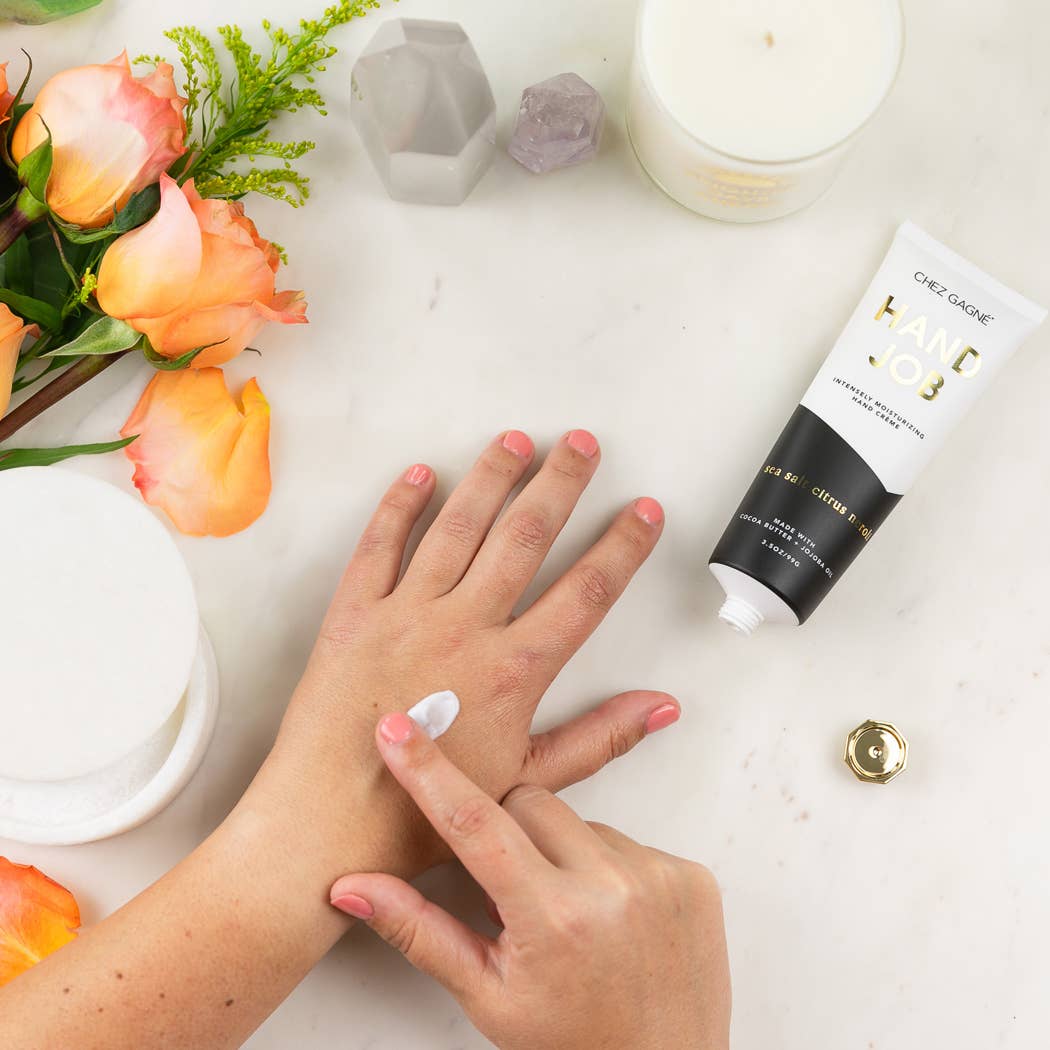 Hand Job - Funny Hand Cream Gift, Sea Salt Citrus + Neroli