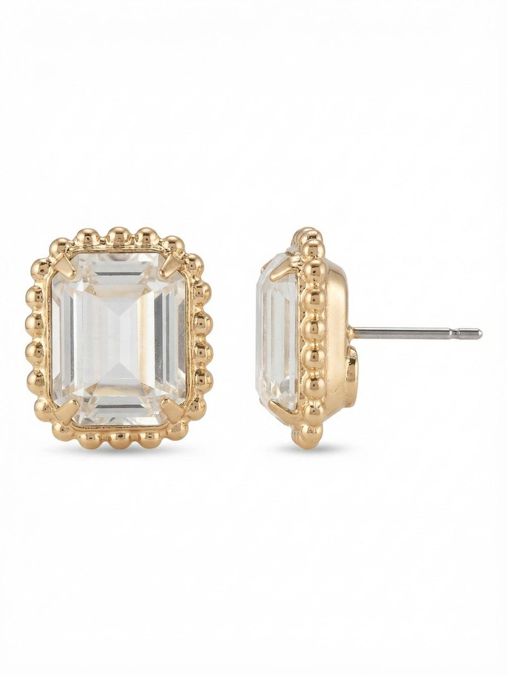 Octavia Scalloped Stud Earrings - EBW18BGCRY: Clear