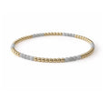 Refined Light Blue Stone and 14k Gold filled Beaded Bracelet: 6.5"