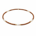 Game Day – Pearl, Burnt Orange & Gold Waterproof Bracelets