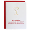 Naughty List Warning - Everyday Letterpress Card
