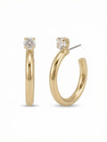 Keeley Studded Hoop Earrings | Clear