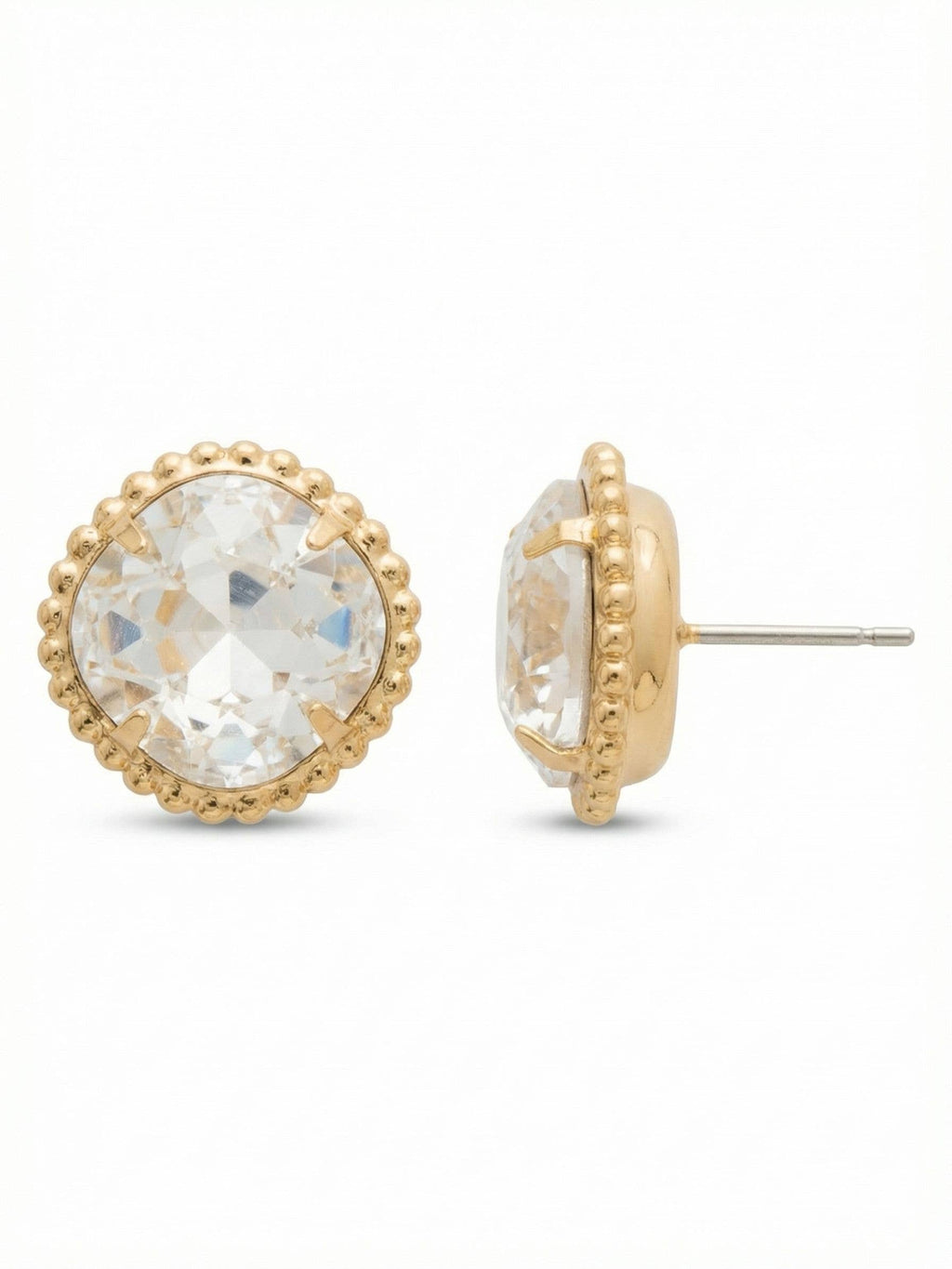 Cushion-Cut Solitaire Stud Earrings - EBX10BGCRY: Clear