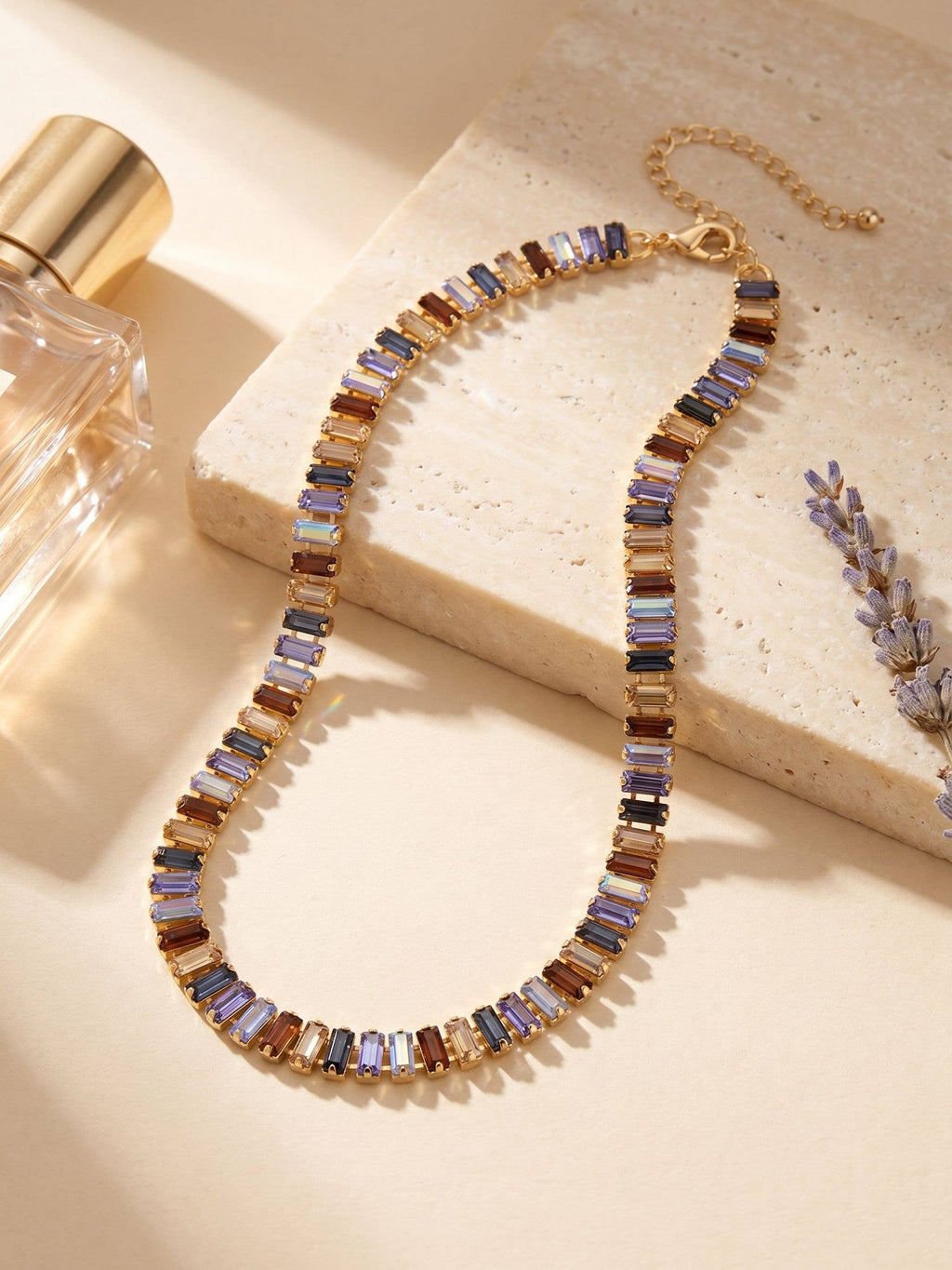 Bianca Choker Tennis Necklace - NFY55BGDNM: Blue