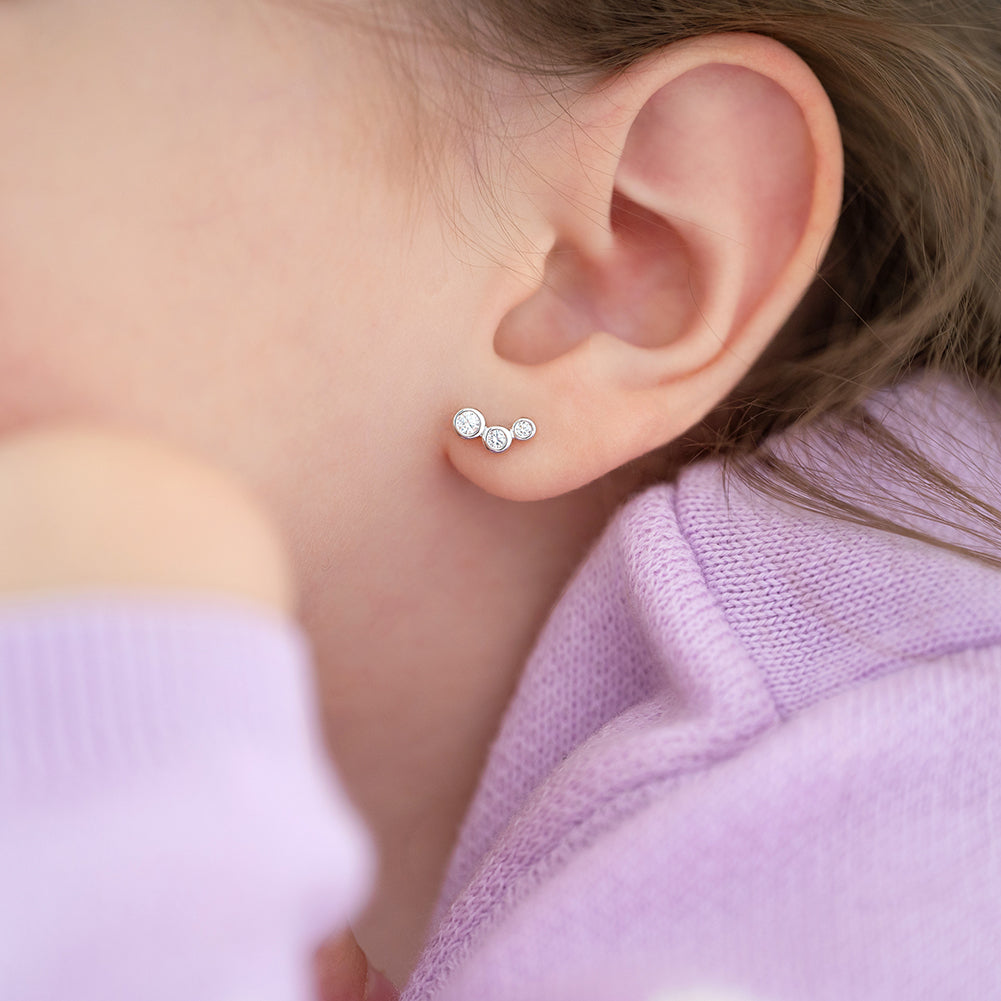 Bezel Climber Girl Earrings