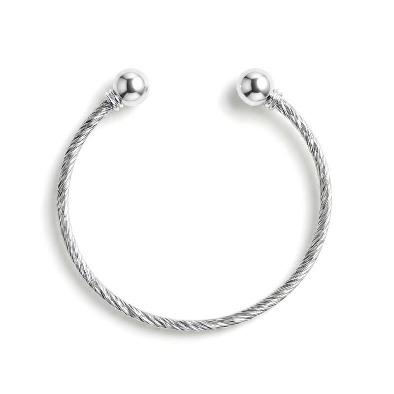 Cable Ball Baby Cuff Bracelet
